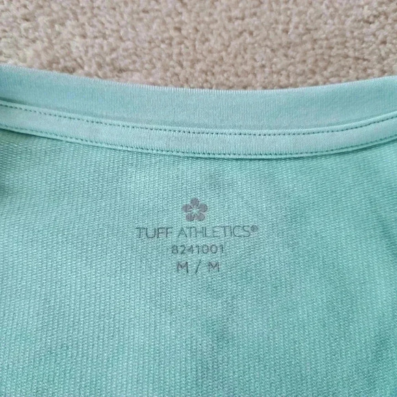 ❤️ New! Tuff  Athletics Active Top Medium Soft Green Seamless Stretch T-shirt - Picture 10 of 11